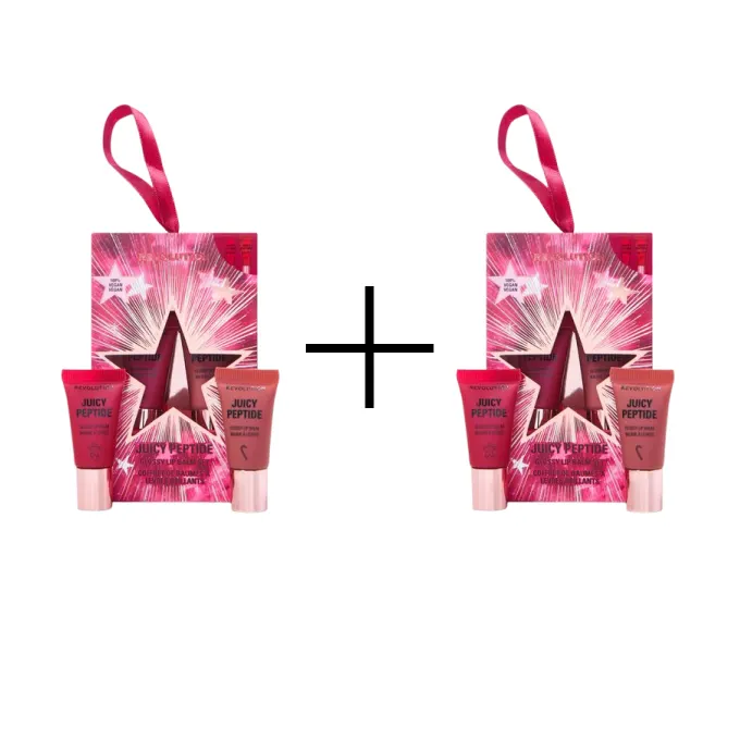 Makeup Revolution Zestaw Balsamów do Ust Juicy Peptide 1+1
