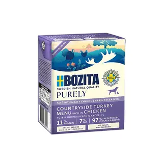 BOZITA Purely Paté Duoprotein Junior Kurczak i indyk - mokra karma dla psa - 370g