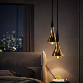 Kinkiet LED LYORÉA - wisząca lampa inspirowana świetlną łzą