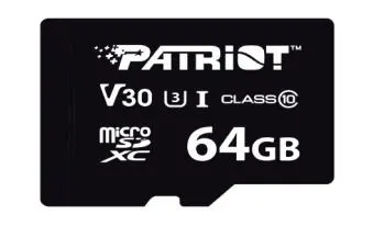 Patriot Karta pamięci microSDHC 64GB VX V30 C10 UHS-I U3