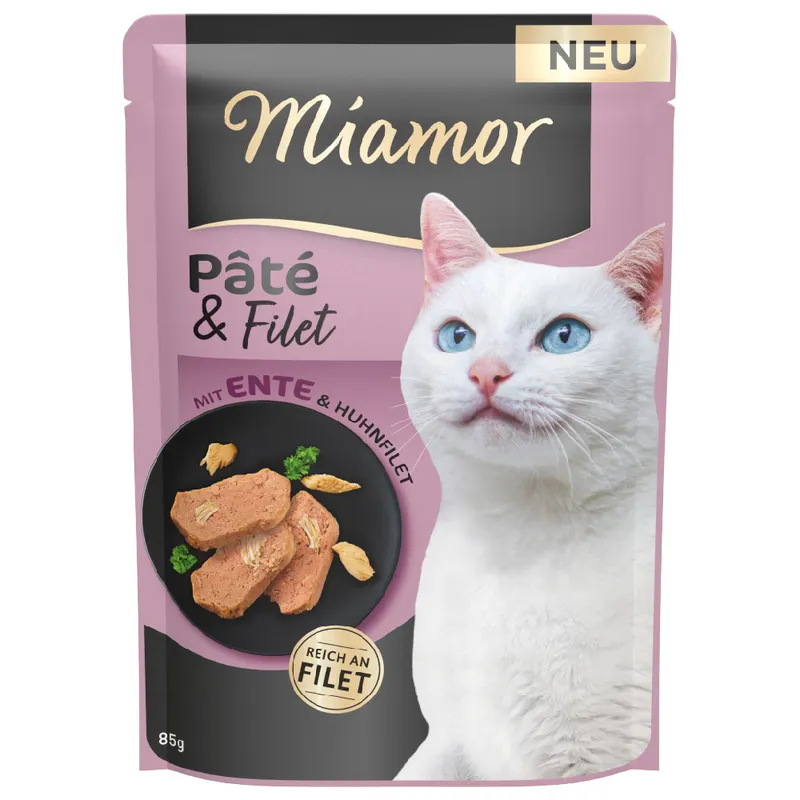 Miamor Pâté & Filet, 10 x 85 g - Kaczka