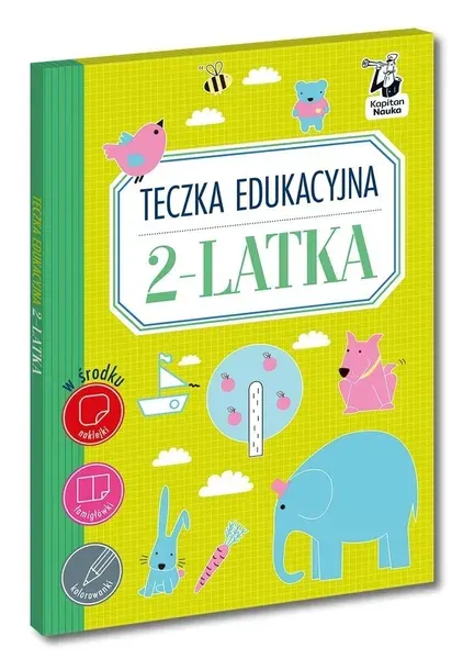 Kapitan Nauka Teczka edukacyjna dla 2 latka z naklejkami
