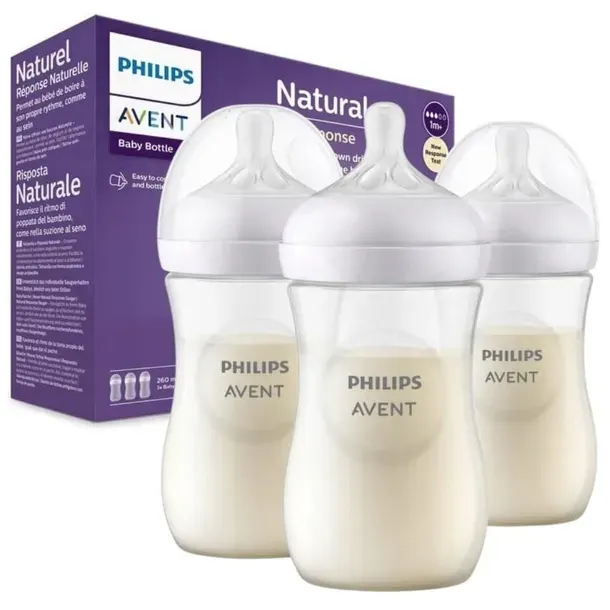Philips Avent Responsywna Butelka Natural Antykolkowa Zestaw 3 szt. 260 ml