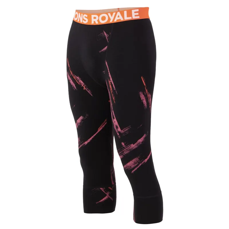 Mons Royale Cascade Merino Base Layer 3/4 Legging, kalesony narciarskie, męskie, airbrush