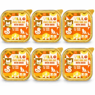 TILLO Pasztet Kaczka - mokra karma dla kota - 6x100g