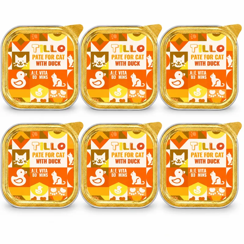 TILLO Pasztet Kaczka - mokra karma dla kota - 6x100g