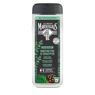 Le Petit Marseillais Żel pod Prysznic dla Mężczyzn 4w1 Sosna Morska & Eukaliptus 400ml