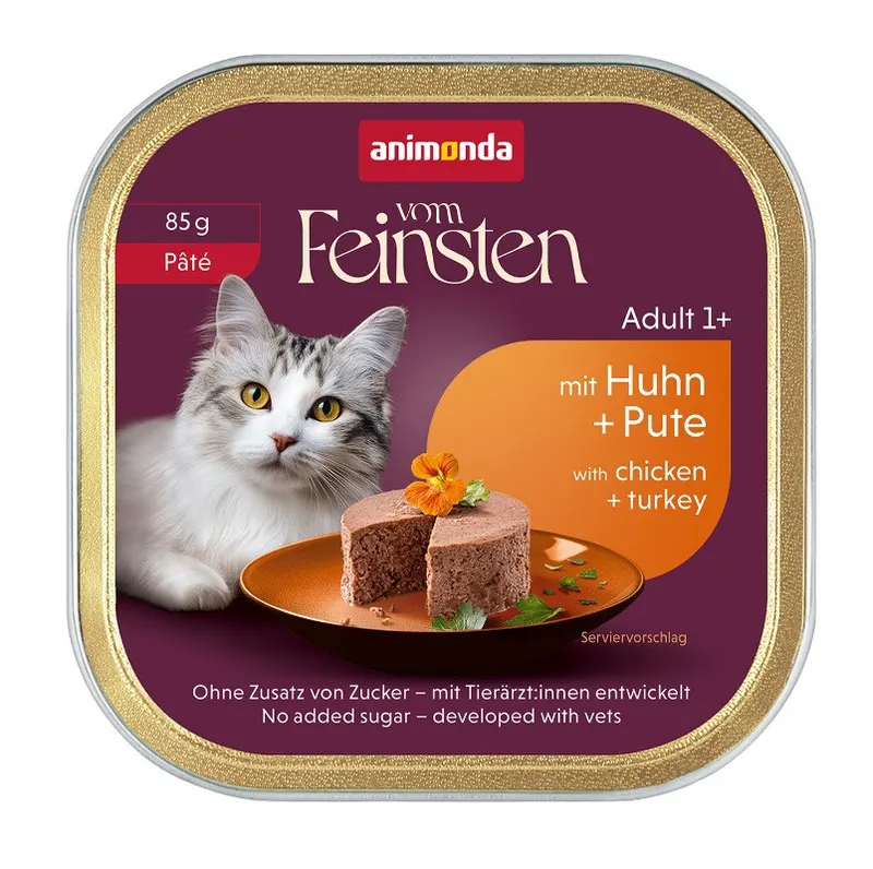 ANIMONDA Vom Feinsten Adult Pâté Kurczak i indyk - mokra karma dla kota - 85g