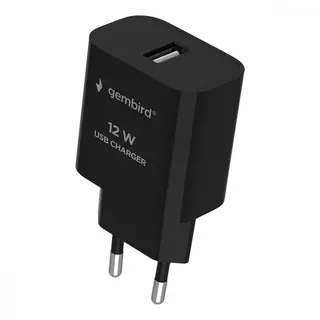 Gembird Ładowarka uniwersalna USB, 2.4 A, czarna