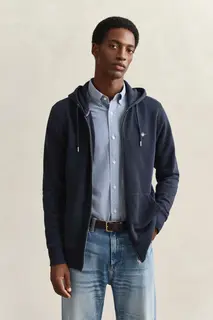Gant Bluza Męska Z Zamkiem Regular Fit Granatowa