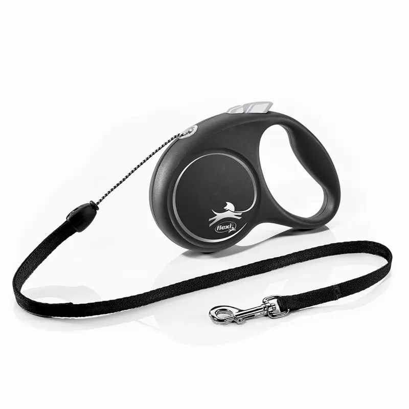 flexi Black Design smycz linkowa, czarna, 5 m - S: do 12 kg