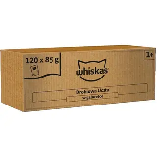 WHISKAS Drobiowa uczta w galaretce Box - mokra karma dla kota - 120x85g