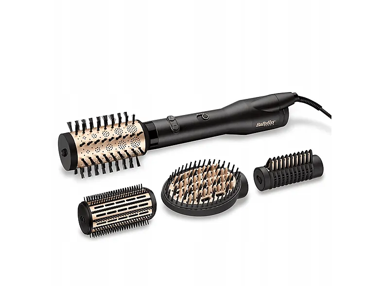 Lokówko-suszarka obrotowa BABYLISS AS970E Technologia jonowa Wielostopniowa regulacja Czarno-złoty