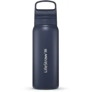 LifeStraw Go 2.0 Stainless Steel Water Filter Bottle, ciemnoniebieski