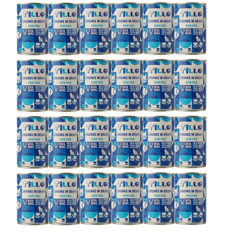 TILLO Kawałki w sosie Ryba - mokra karma dla kota - 24x415g