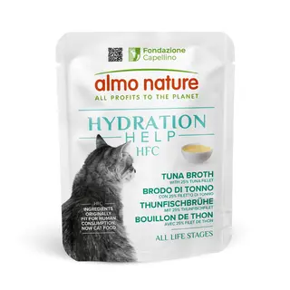 Korzystny pakiet Almo Nature HFC Hydration Help, 24 x 50 g - Bulion z tuńczyka z filetem z tuńczyka