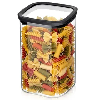 Pojemnik na produkty sypkie szklany z pokrywką i uszczelką 1 l