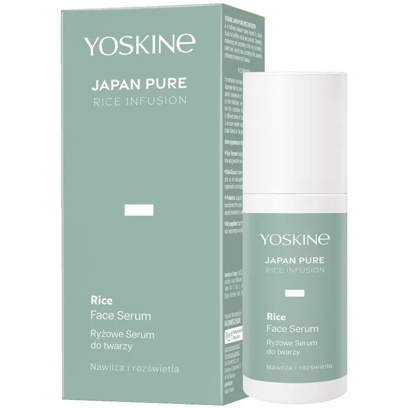 Yoskine Japan Pure Rice Infusion ryżowe serum nawilżająco-rozświetlające z fermentem ryżowym, beta-glukanem i peptydami 30 ml