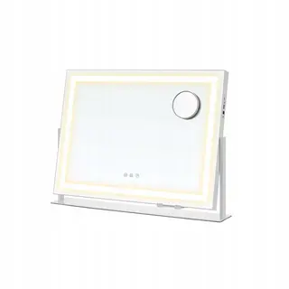LUSTERKO KOSMETYCZNE z OŚWIETLENIEM LED 15 ŻARÓWEK z USB 3 KOLORY 58x43 cm
