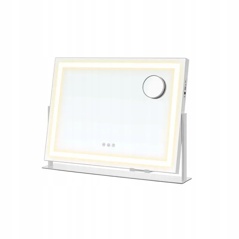LUSTERKO KOSMETYCZNE z OŚWIETLENIEM LED 15 ŻARÓWEK z USB 3 KOLORY 58x43 cm
