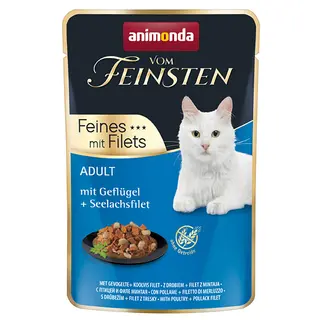 animonda vom Feinsten Adult, 18 x 85 g - Z drobiem i filetem z czarniaka