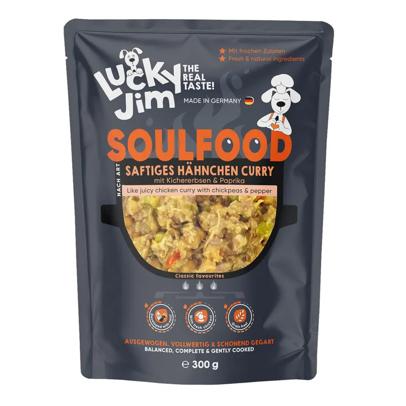 Lucky Jim Soulfood, 6 x 300 g - Kurczak Curry