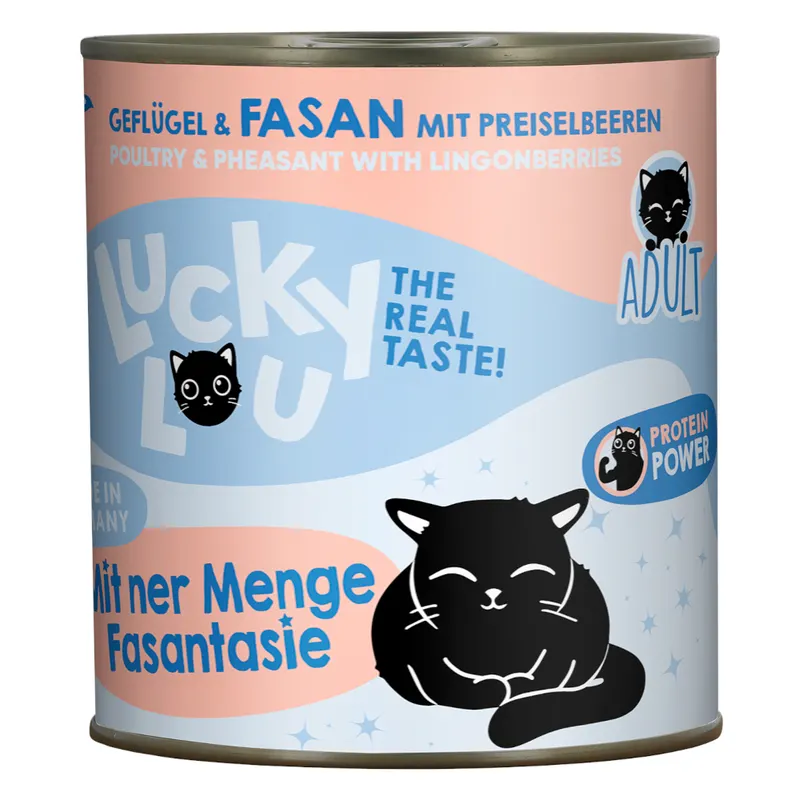 Lucky Lou Adult, 6 x 800 g - Drób i bażant