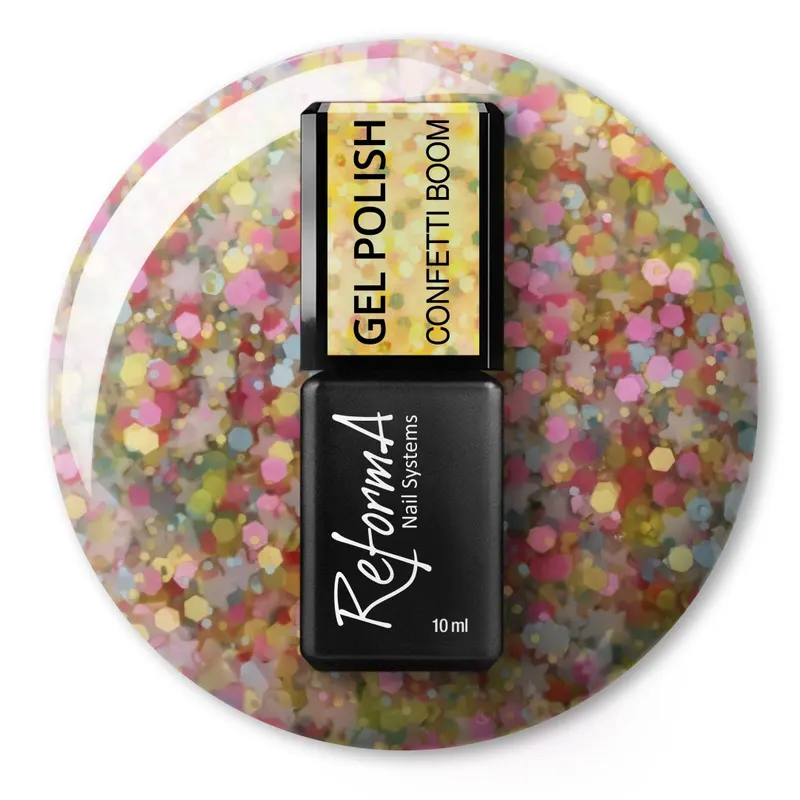 Lakier Hybrydowy - GP Confetti Boom, 10 ml