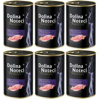 DOLINA NOTECI Premium Bogata w królika - mokra karma dla kota - 6x400g