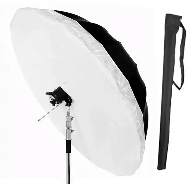 PRO PARASOL STUDYJNY ODBIAJĄCY BIAŁY 180cm 185cm Z DYFUZOREM WŁÓKNO SZKLANE