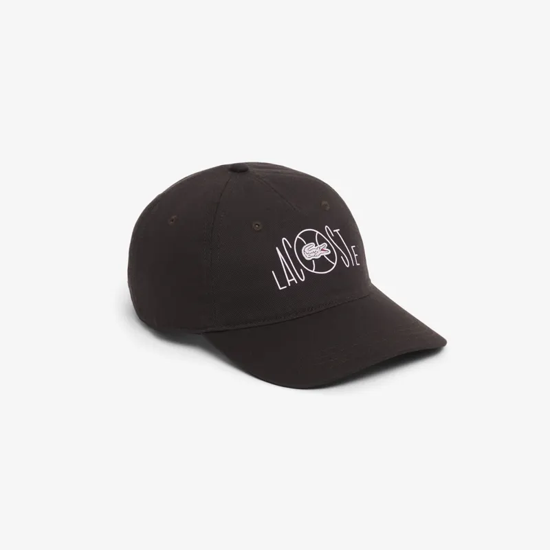 Lacoste Czapka Unisex Z Nadrukiem Brązowa