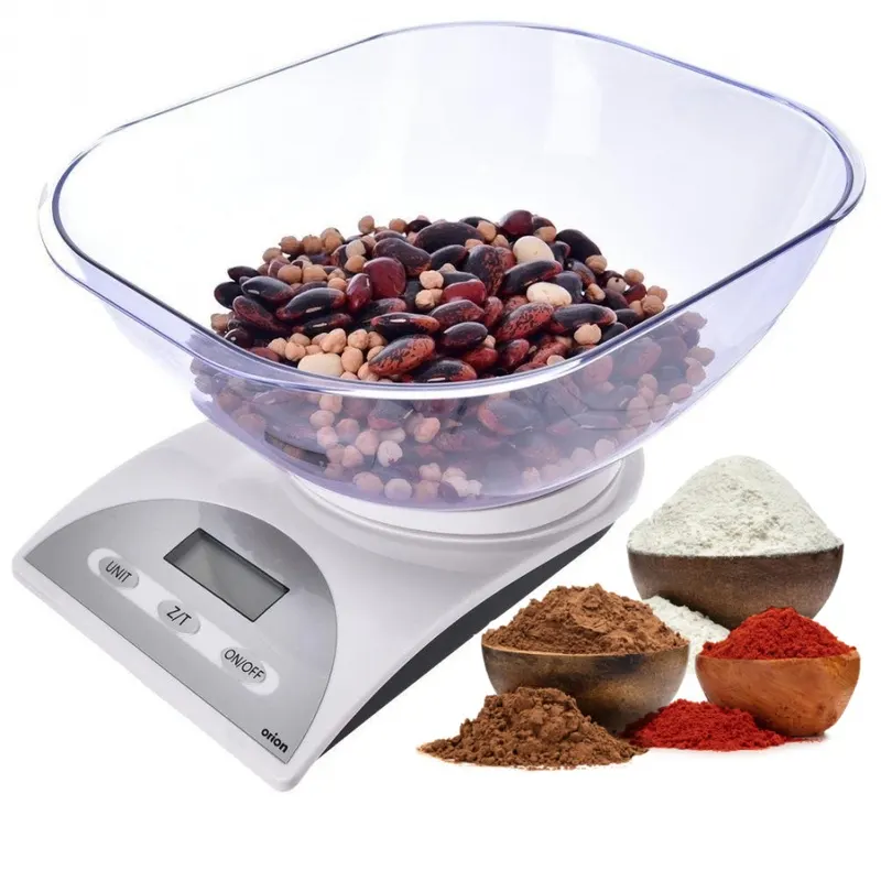 Waga kuchenna elektroniczna, 5kg, z miską, 3 l