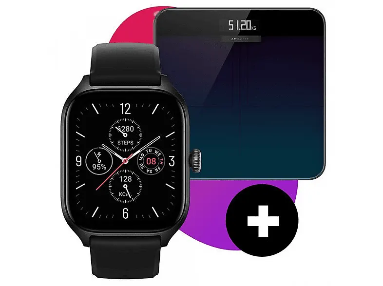 PRODUKT PO EKSPOZYCJI - Smartwatch GPS AMAZFIT GTS 4 Infinite Black + Waga Amazfit Smart Scale