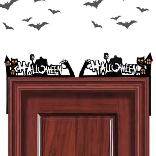 Wielokrotnego użytku gotycka dekoracja drzwi na Halloween