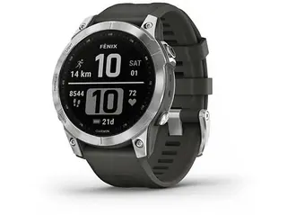 PRODUKT PO EKSPOZYCJI - Smartwatch GARMIN Fenix 7 Srebrny z grafitowym paskiem 010-02540-01
