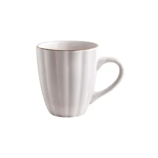 Kubek Homla MELIDA White/Golden Rim, 380 ml