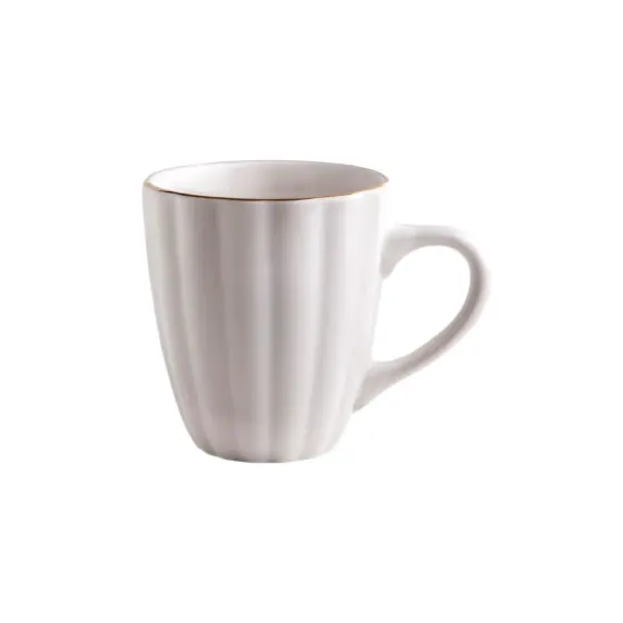Kubek Homla MELIDA White/Golden Rim, 380 ml