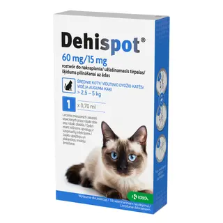 Dehispot Spot-On dla kotów, 2,5 - 5 kg - 1 x 0,70 ml