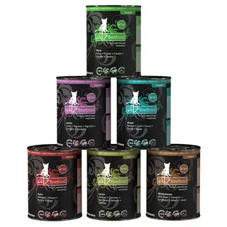 catz finefood Pure, w puszkach, 6 x 400 g / 375 g - Pakiet mieszany II (6 smaków)