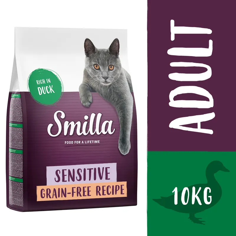 Smilla Adult Sensitive, bez zbóż, kaczka - 10 kg