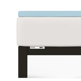 Prześcieradło Schlafgut Pure Topper | 180x200-200x220 cm | Niebieski Jasny | -200x220 Blue Light 536 - XL bawełna