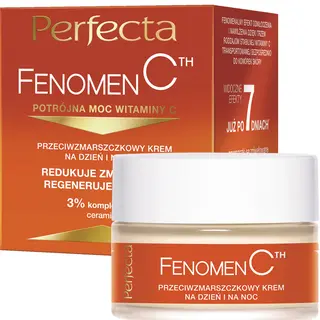 Perfecta Fenomen C przeciwzmarszczkowy krem do twarzy na dzień i noc z 3% Komplex CTH, ceramidami i skwalanem 50 ml