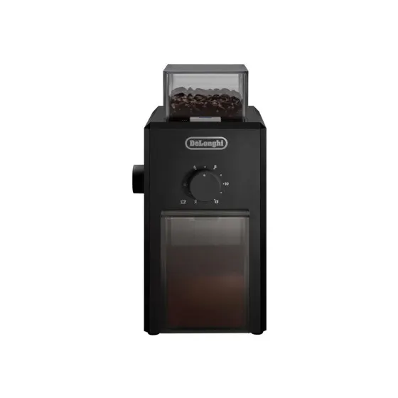 Młynek do kawy elektryczny DeLonghi KG79 - żarnowy stalowy, czarny