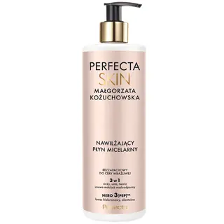 Perfecta Skin Małgorzata Kożuchowska nawilżający płyn micelarny 3w1 z kwasem hialuronowym, ceramidami i peptydami 400 ml