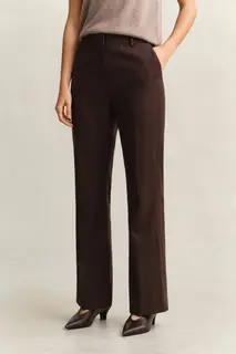 Gant Spodnie Damskie Flare Fit Brązowe