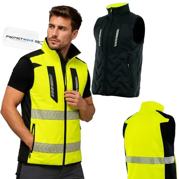 Kamizelka robocza dwustronna odblaskowa ostrzegawcza softshell Klasa 1 r.L