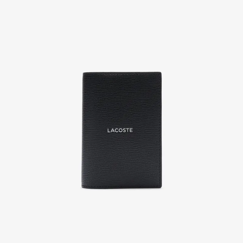 Lacoste Portfel Męski Czarny Czarny
