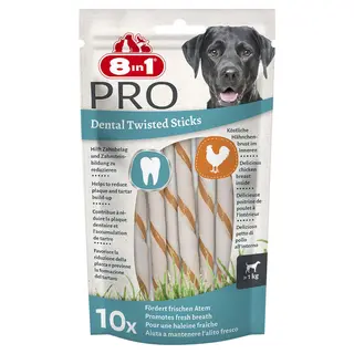 8in1 Pro Dental Twisted Sticks, kurczak - 10 szt.