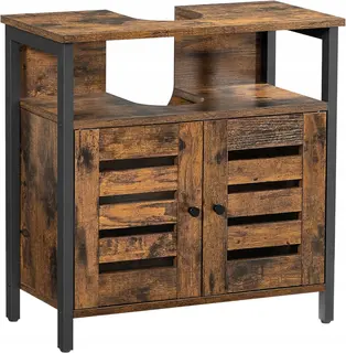 Szafka pod UMYWALKĘ 60x30x60 cm STOJĄCA z DRZWIAMI ŻALUZJOWYMI RUSTYKALNA