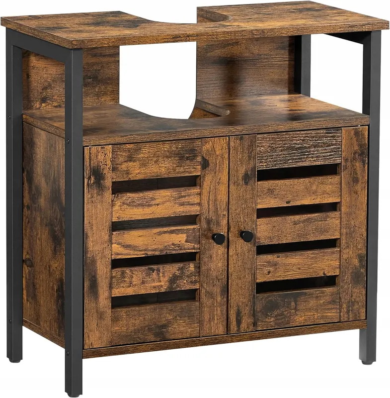 Szafka pod UMYWALKĘ 60x30x60 cm STOJĄCA z DRZWIAMI ŻALUZJOWYMI RUSTYKALNA